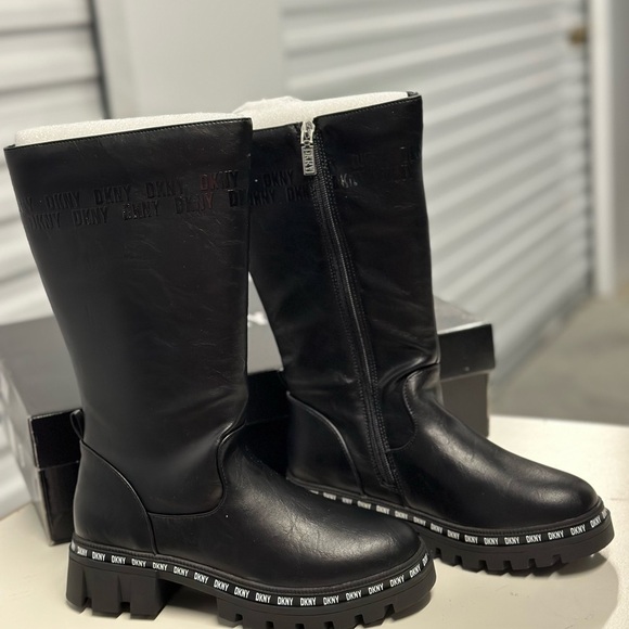 NET DKNY gabby talk in black boots size 4/2,5 girls - Picture 10 of 10